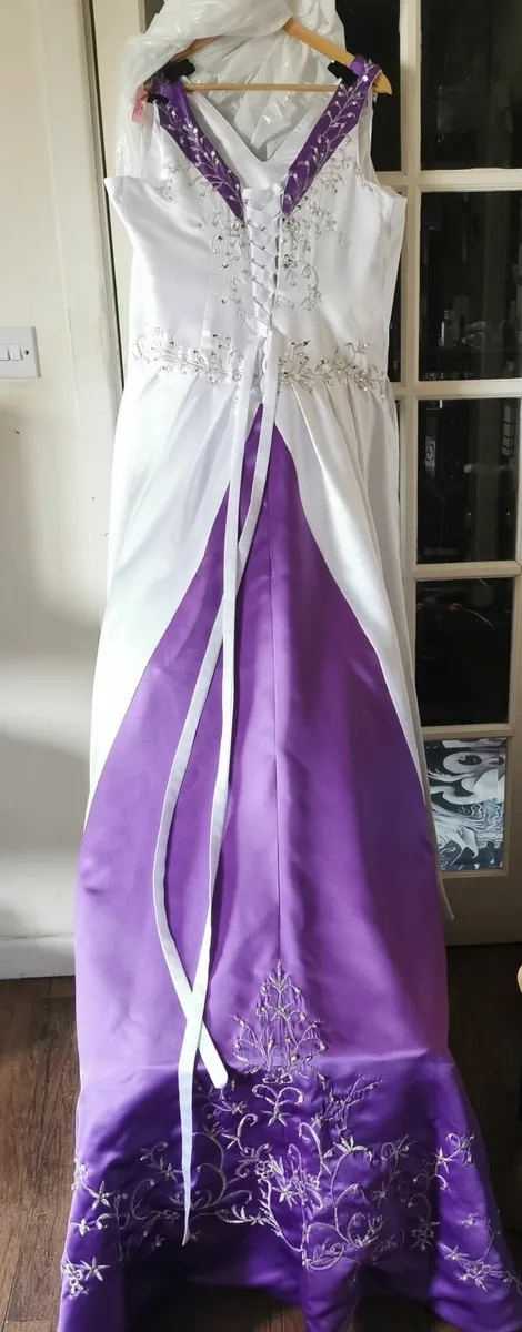 Wedding dress purple plus size - Image 2