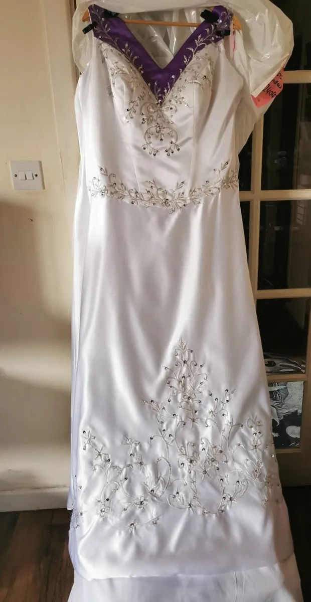 Wedding dress purple plus size - Image 4