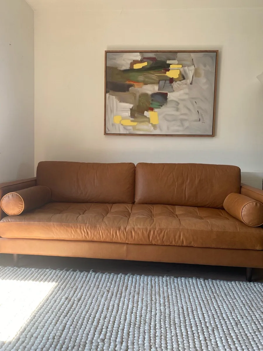 Scott Leather Sofa - Image 1