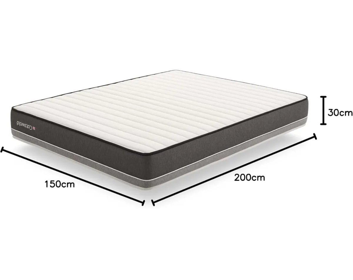 5ft King Size Mattress Memory Foam 11.8 Inch Deep - Image 2