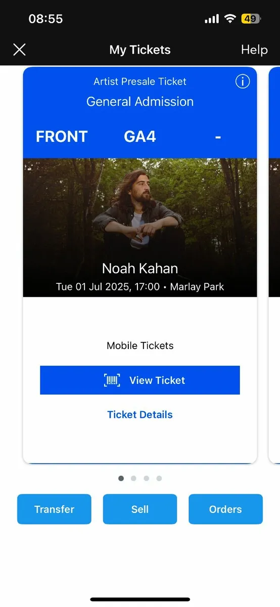Noah Kahan 1 July GOLD CIRCLE Marlay Park
