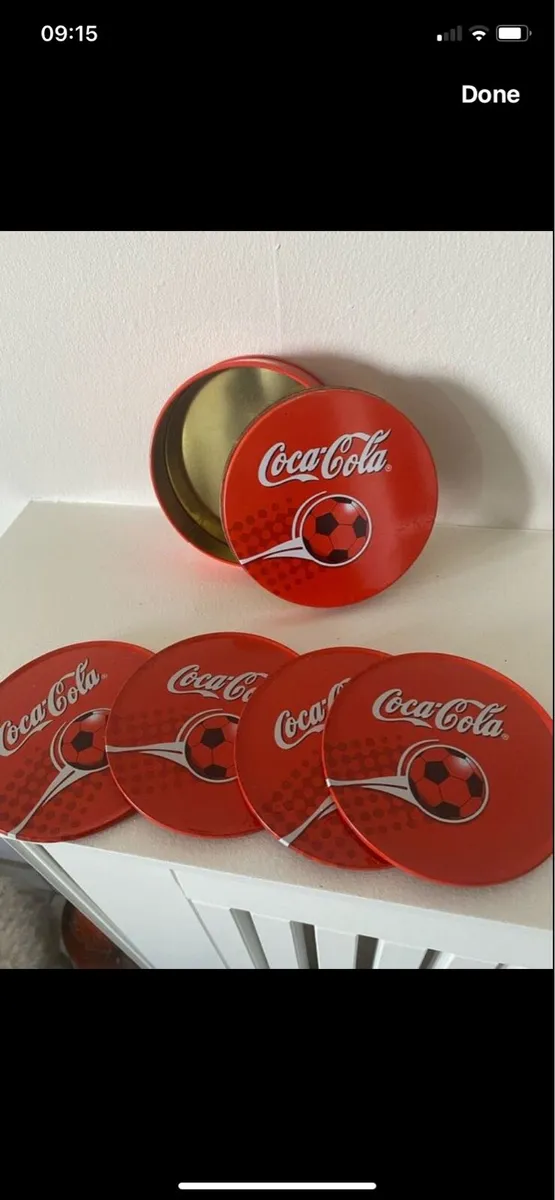 Coca Cola  Football Coasters Set - Image 1