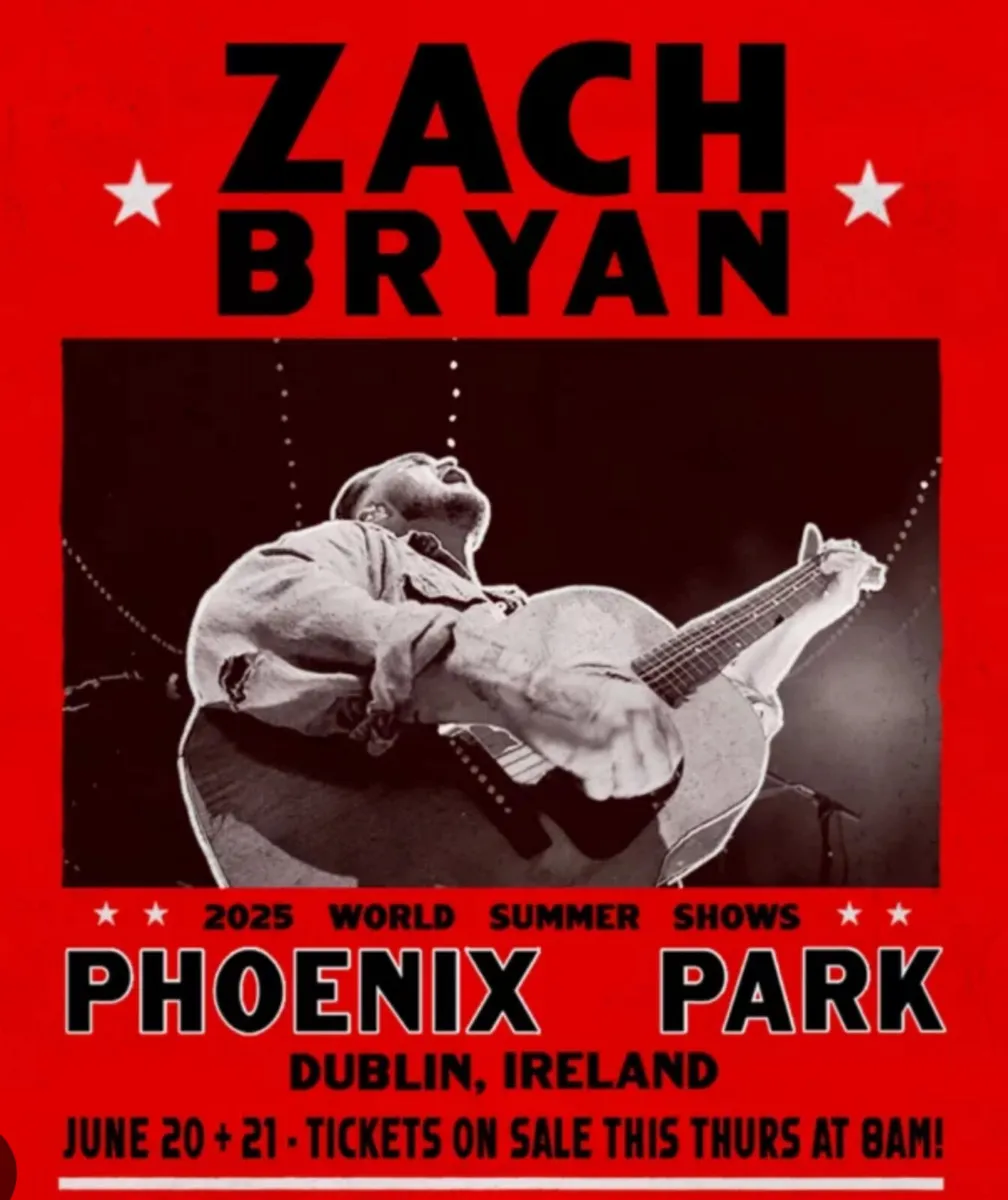Zach Bryan x 2 Tickets Dublin only €100 each - Image 1
