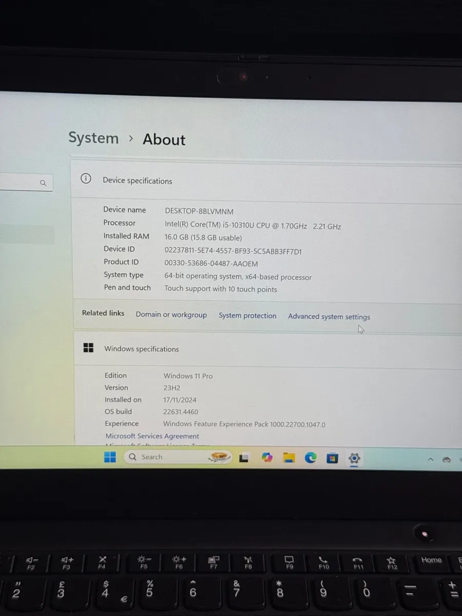 Lenovo ThinkPad X13 Laptop i5/16GB/256SSD/FHD - Image 4