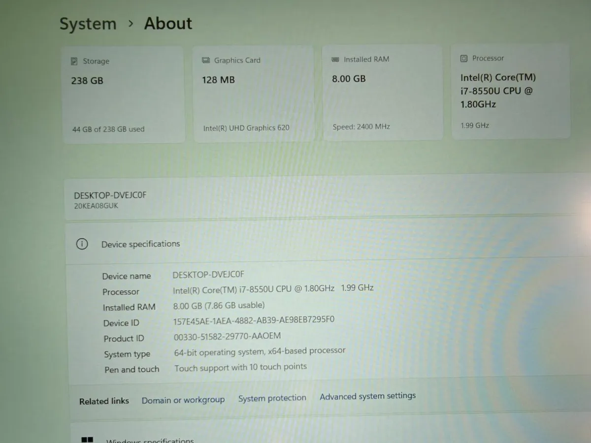 Lenovo ThinkPad X280 | i7 | 8GB | 256GB | Touch - Image 3
