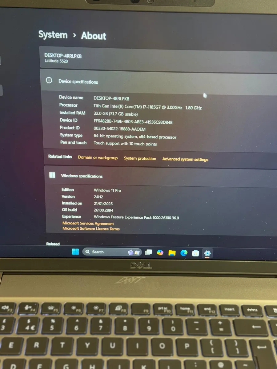 Dell Latitude 5520 Laptop i7/32GB/512SSD/FHD Touch - Image 3