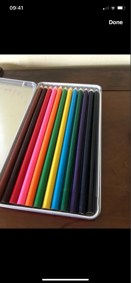 Coca Cola Colouring Pencils in Metal Box - Image 1