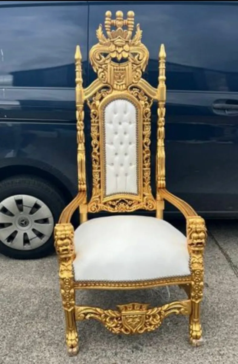 King and queen wedding chairs - Image 2