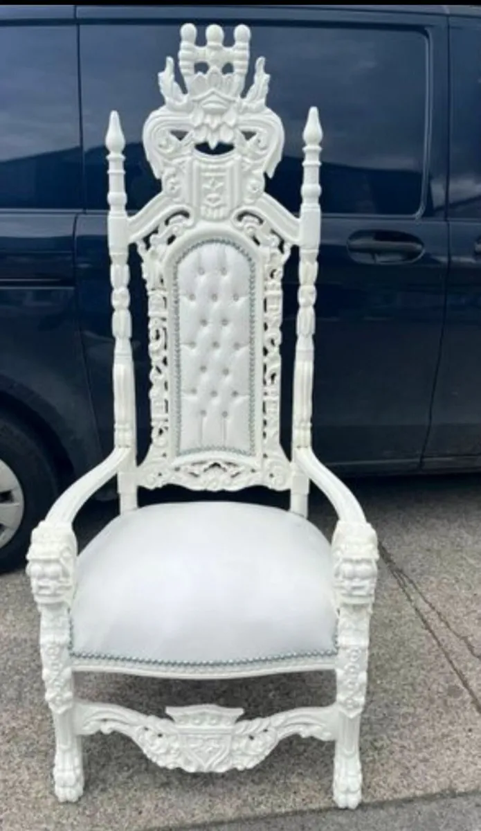 King and queen wedding chairs - Image 3