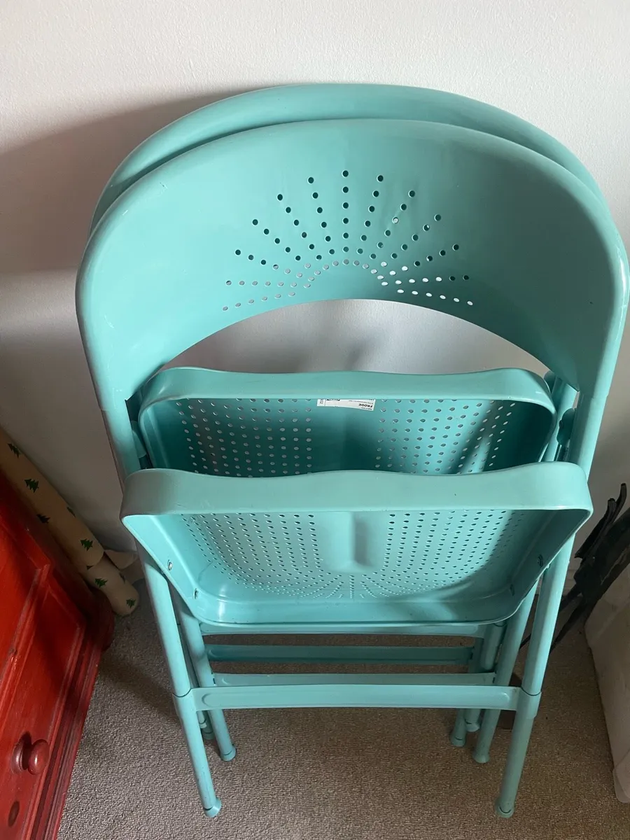 Metal folding chairs  IKEA - Image 4