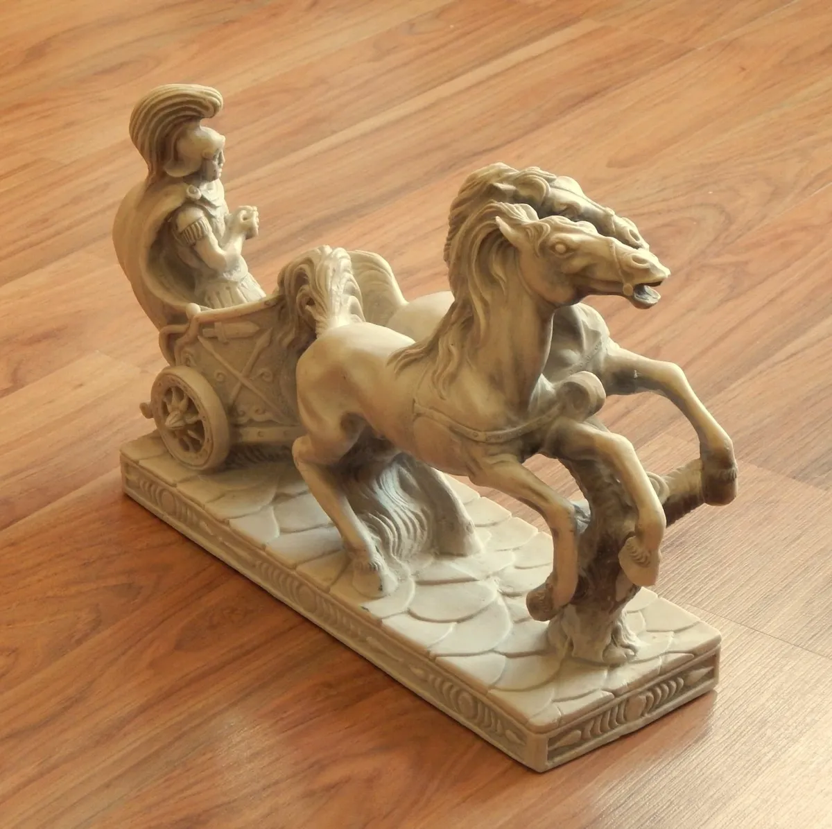 Large Stamped Gladiator Figurine by L.T PAT - Image 4