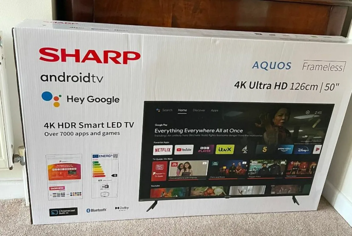 BRAND NEW 50″ 4K Ultra HD SHARP Android TV™ - Image 1
