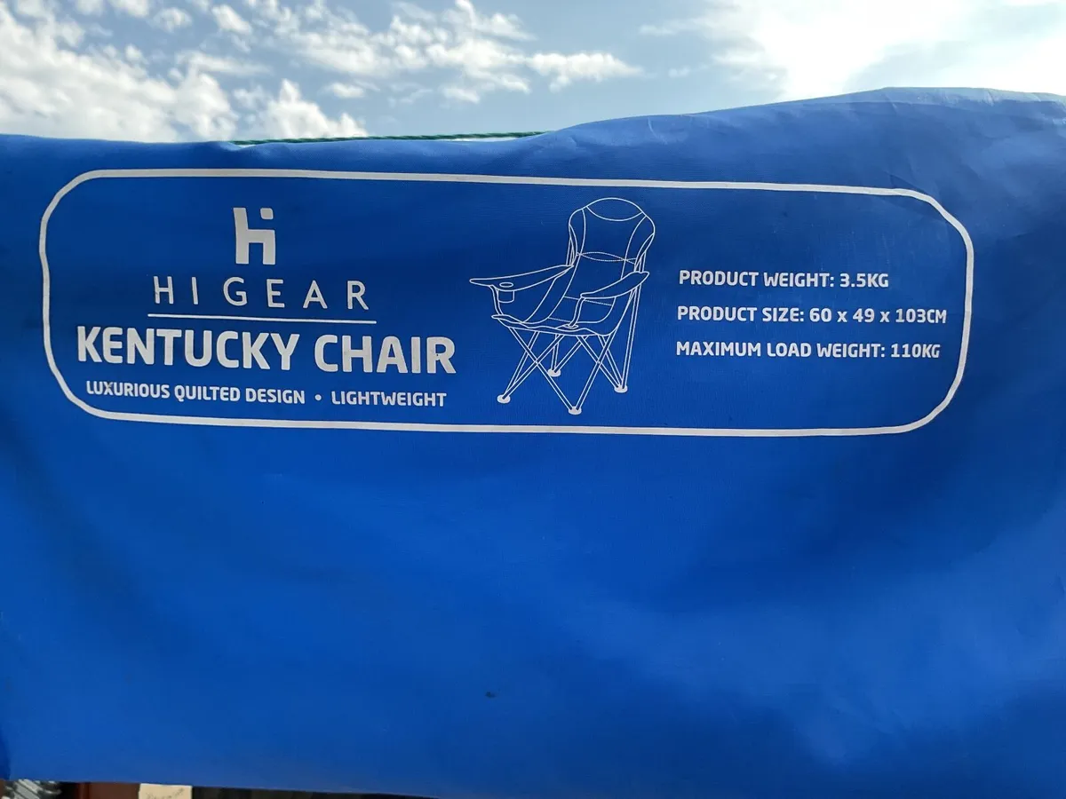 Large blue camping chair - Image 1