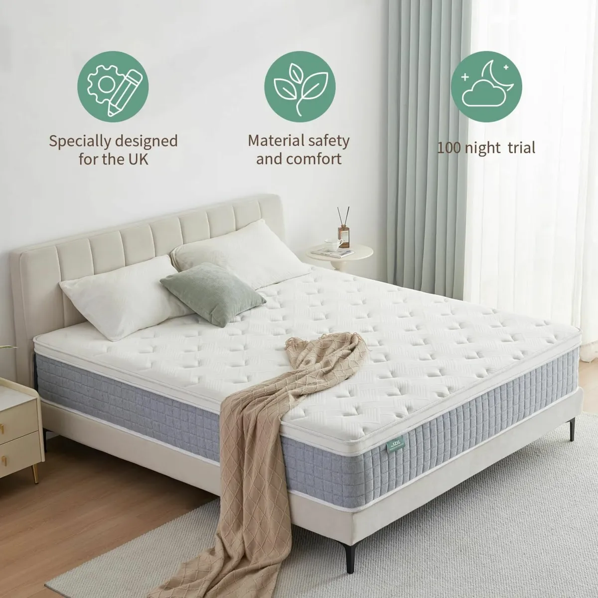 COMFORT Double Mattress Orthopaedic 135x190x26cm - Image 3