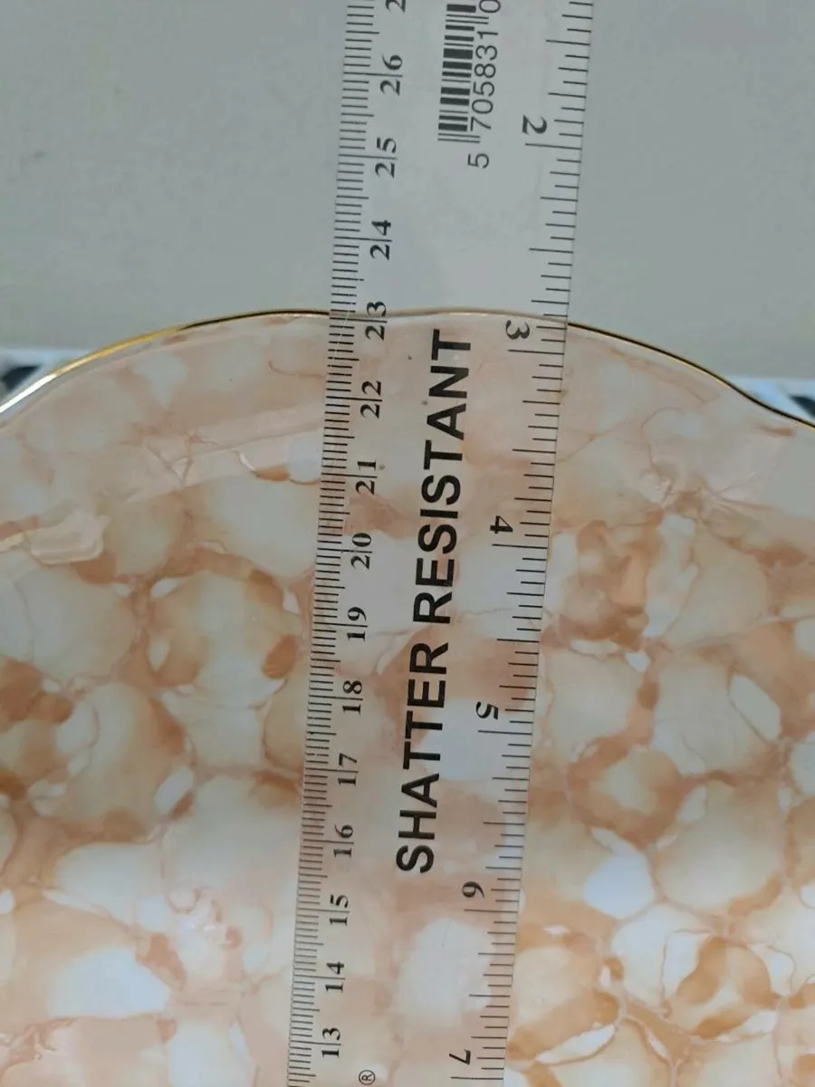 Romanian cake plate orange and gold - Image 2