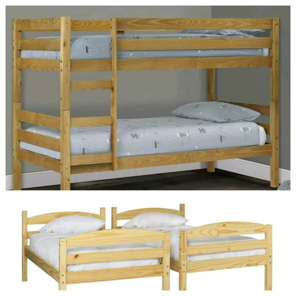 Wyoming bunk bed split to 2 single beds - Image 1
