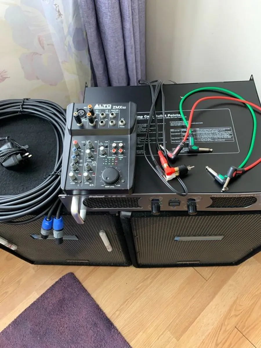 Professional amplifier with speakers - Image 2