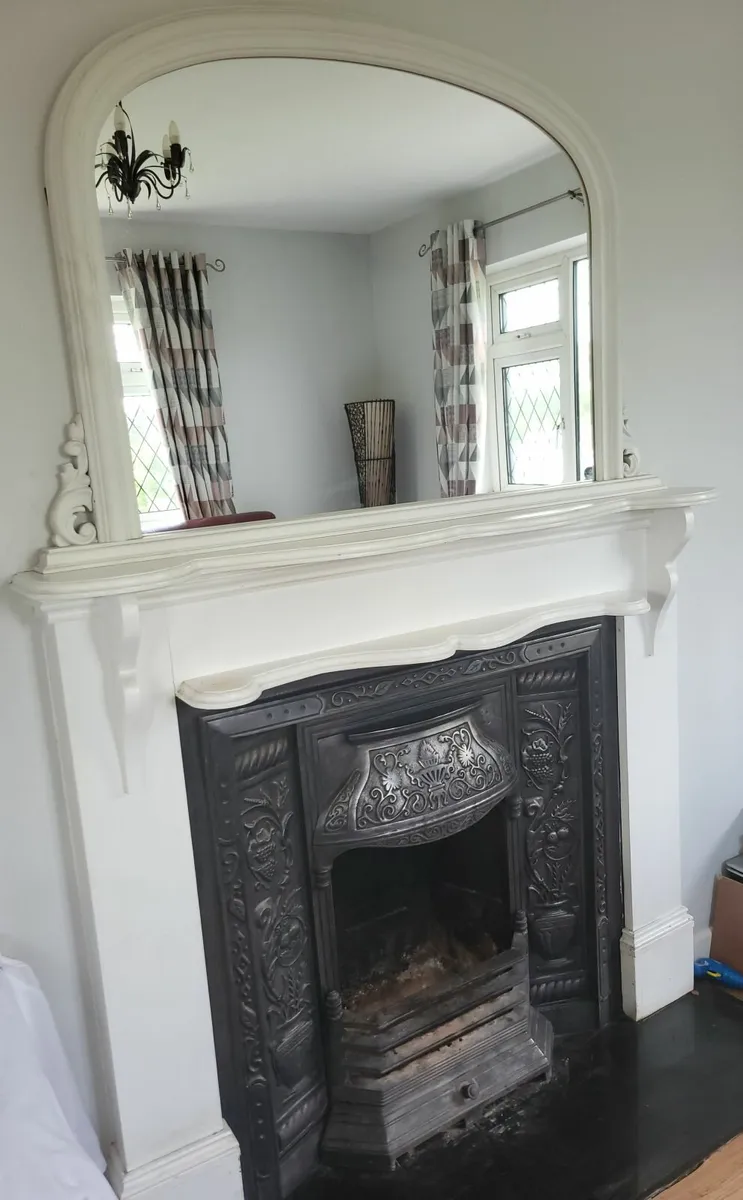 Fireplace Insert with timber surround & mirror - Image 2