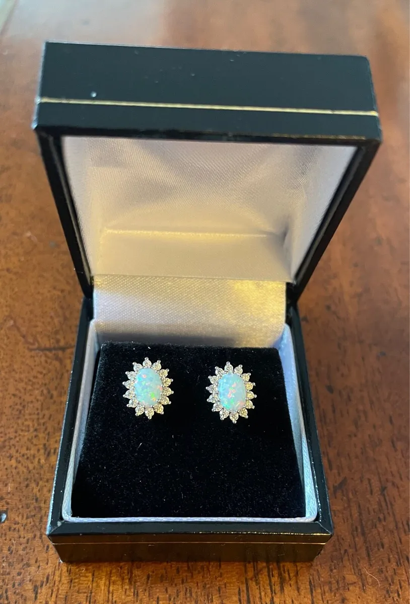 Stunning pair of Opal Stud Earrings - Image 1