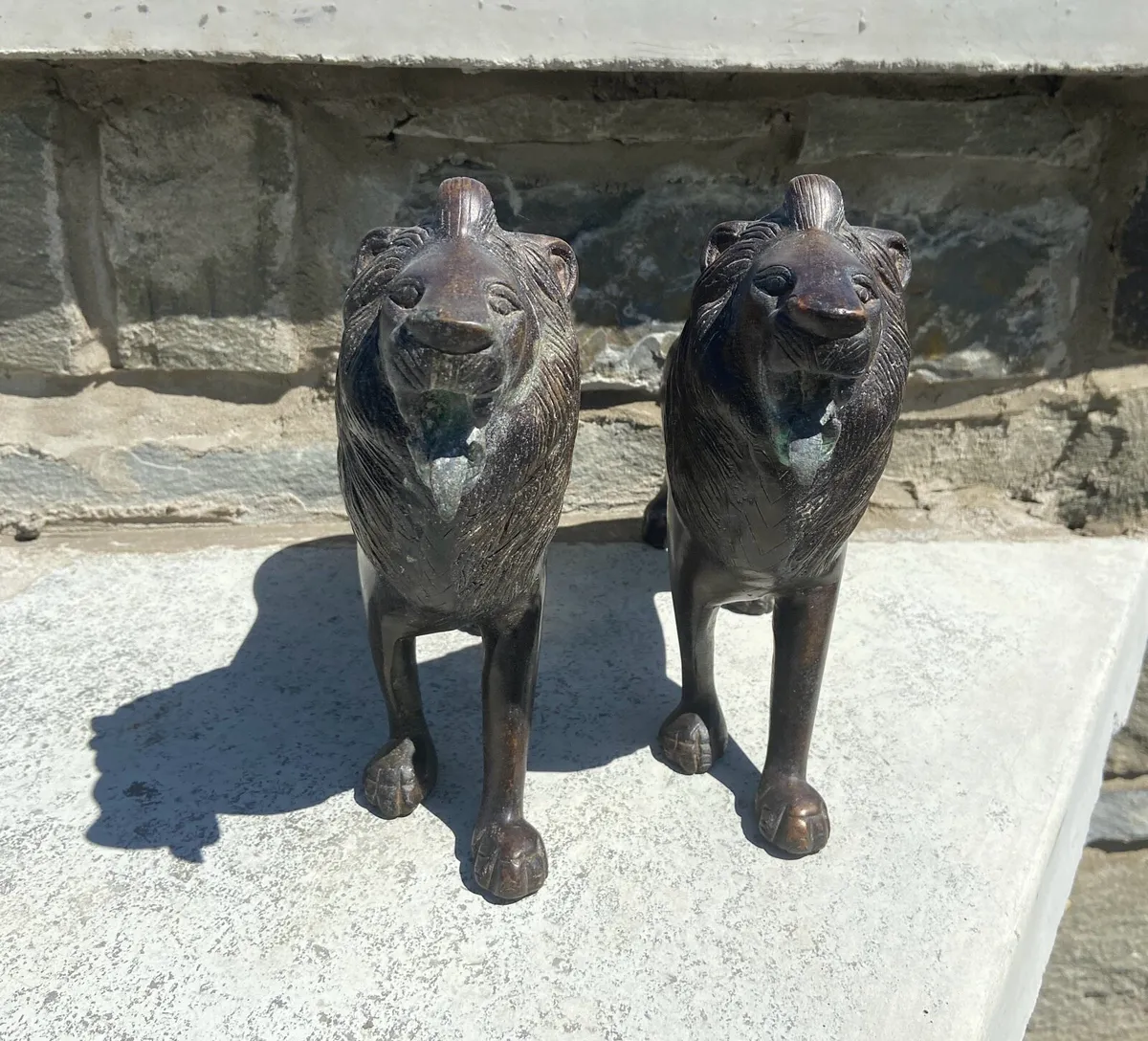 Superb Pair of 19th Century Bronze Lions - Image 3