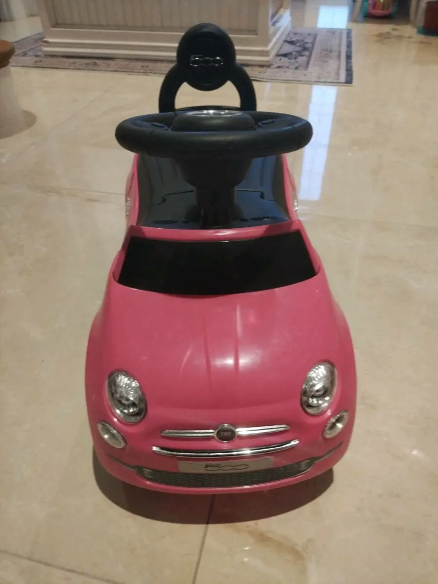 Fiat 500 Kids Pink Ride On Car - Image 3
