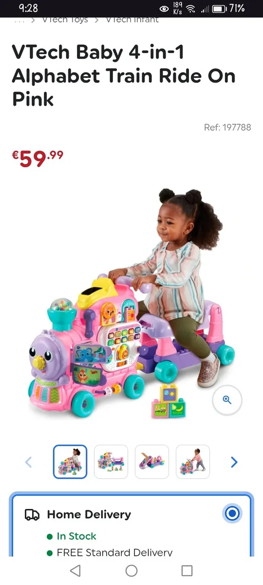 Vtech Pink Ride On Train - Image 4