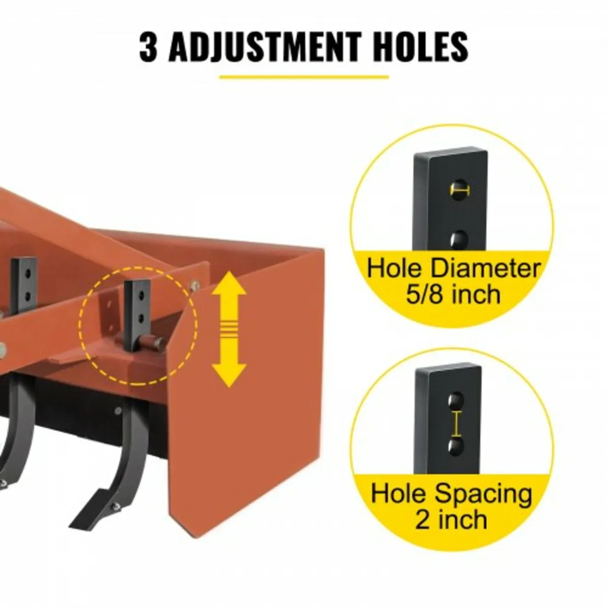6pcs Box Blade Shank, 16'' Scarifier Shank, 3 Ho - Image 3