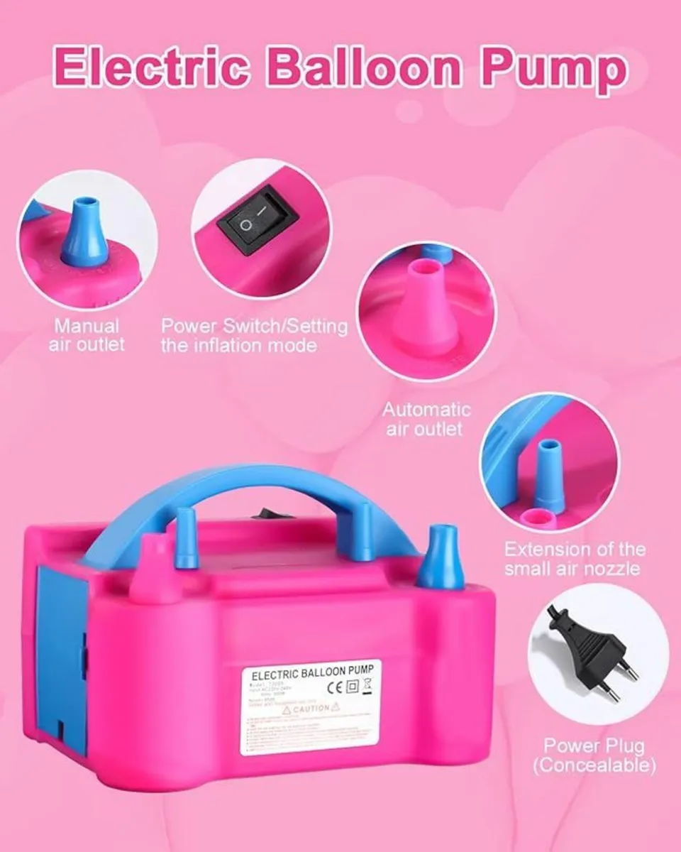 Electric Balloon Pump Double Nozzle Fast Fill - Image 3