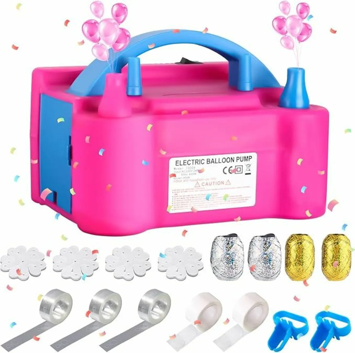 Electric Balloon Pump Double Nozzle Fast Fill - Image 1