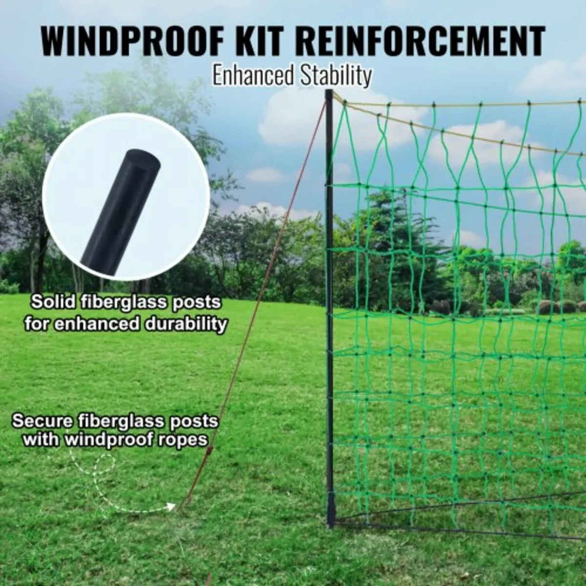 Electric Fence Netting, 35" H x 164' L, PE Net Fen - Image 3