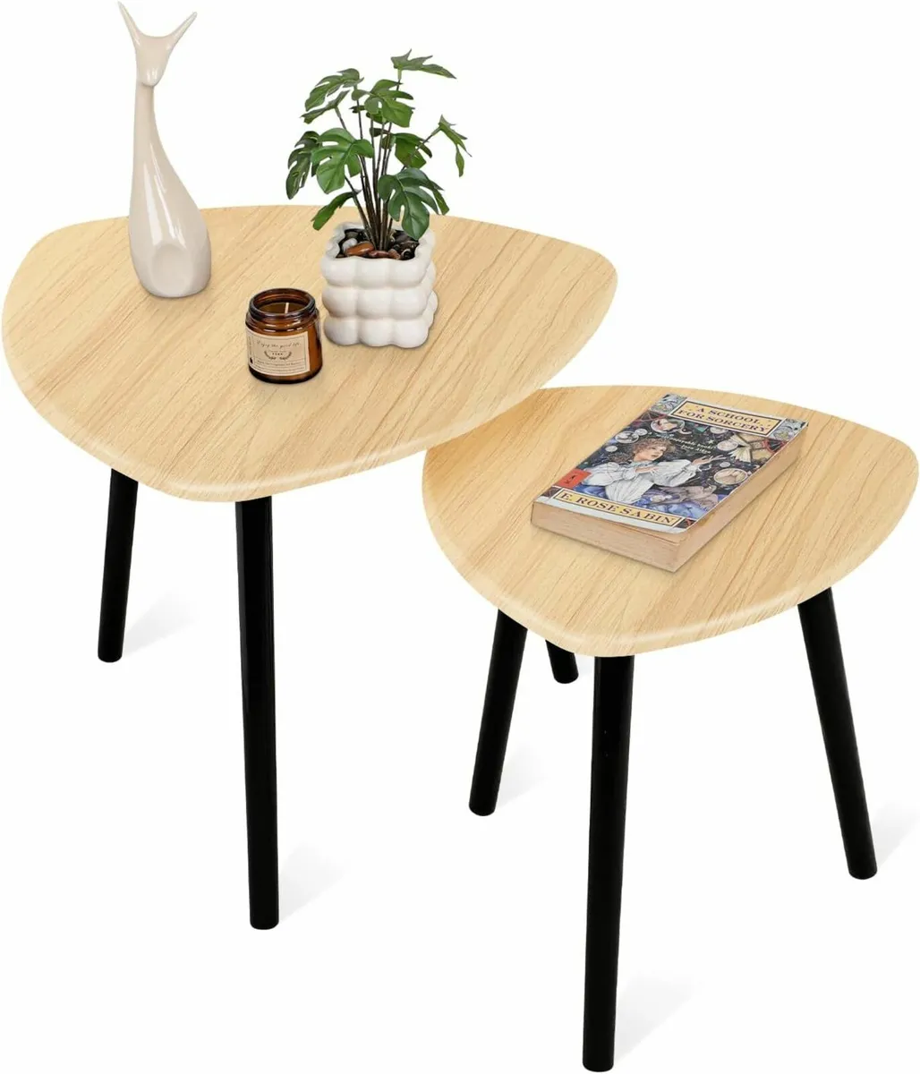 Set of 2 Small End Coffee Tables Modern - Image 1