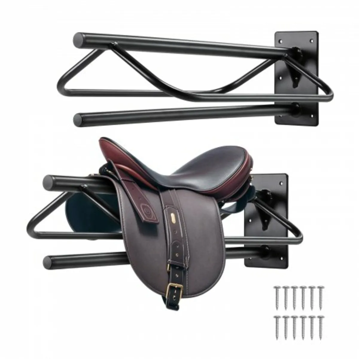 Saddle Rack with Pad Bar 2 Packs Wall Mounted Hors - Image 1