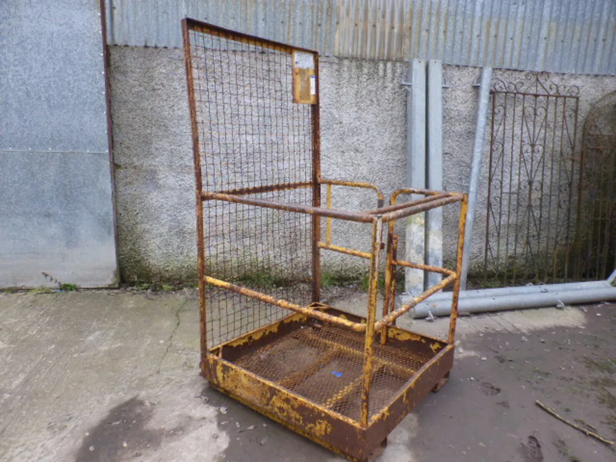 Forklift Telehander Safety Cage Basket - Image 1