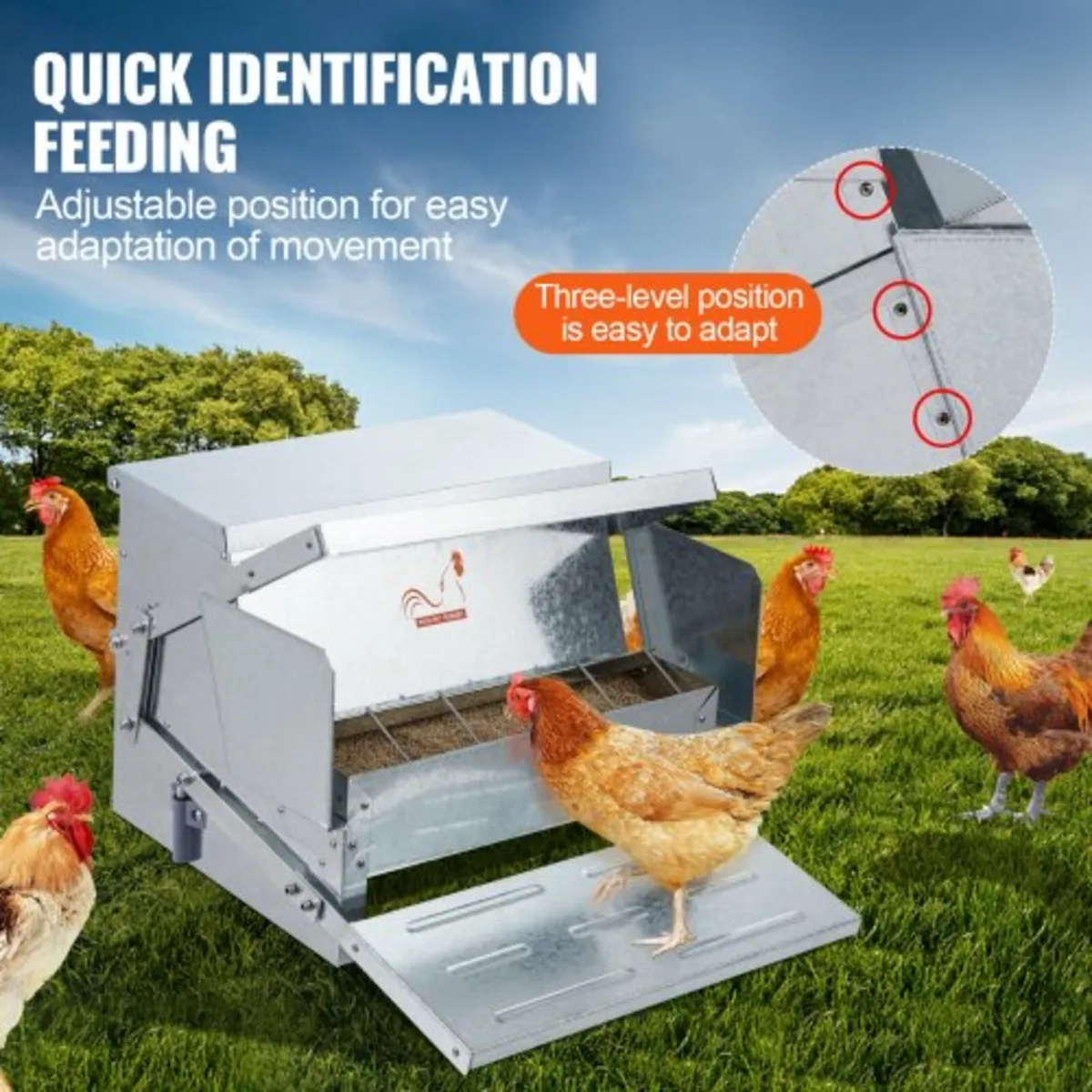 Automatic Chicken Feeder, 25 lbs Capacity Feeds 10 - Image 2