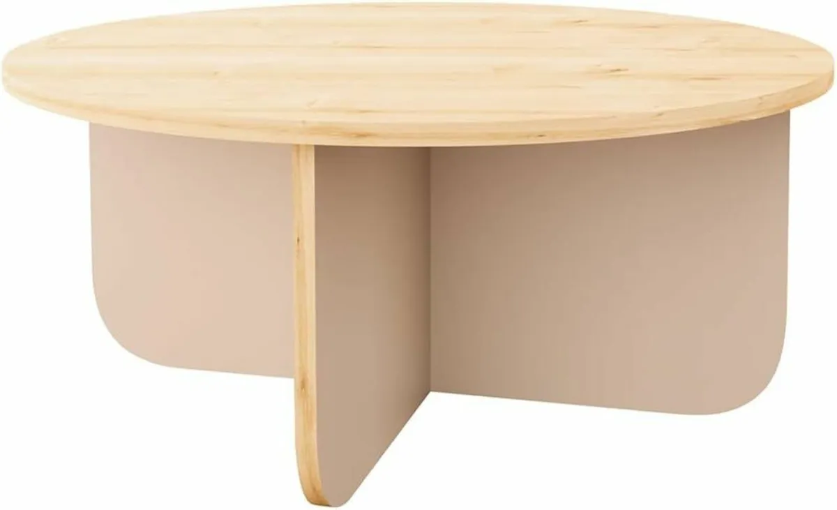 Round Coffee Table - 80cm Stylish Living Room Grey - Image 4