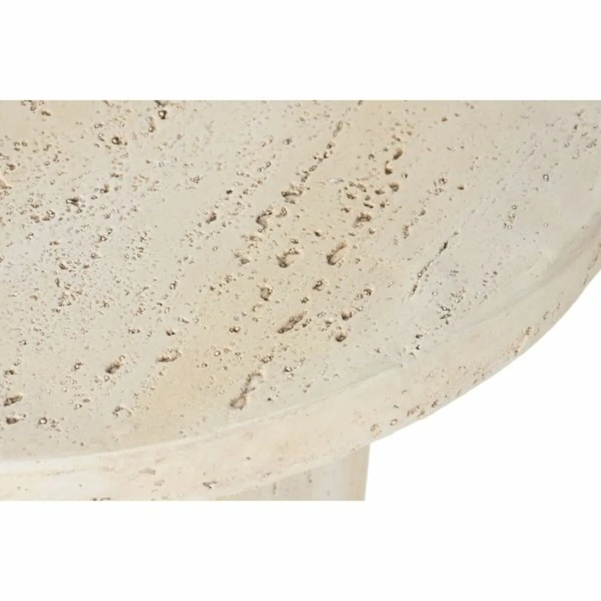 Small Beige Side Table Modern Marble-Effect Magnes - Image 4