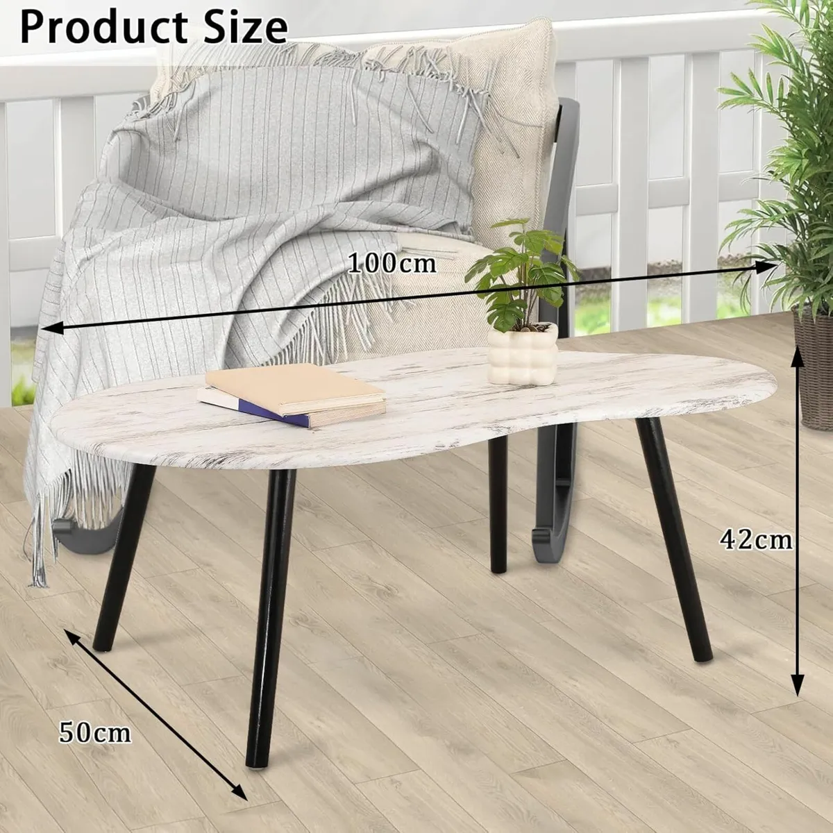 Coffee Tables Cloud Shape Mid-Century Sofa Table - Image 4