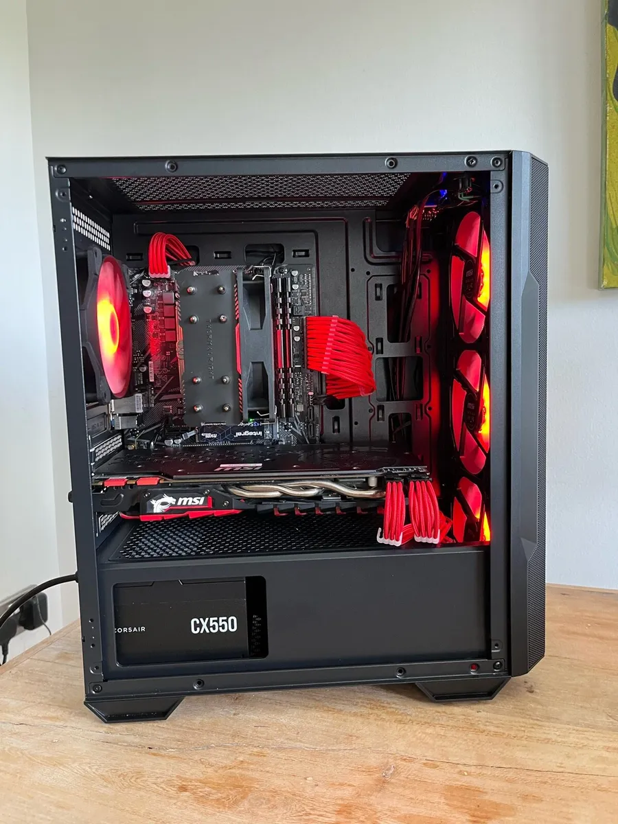 Red/Black Gaming PC - Image 1