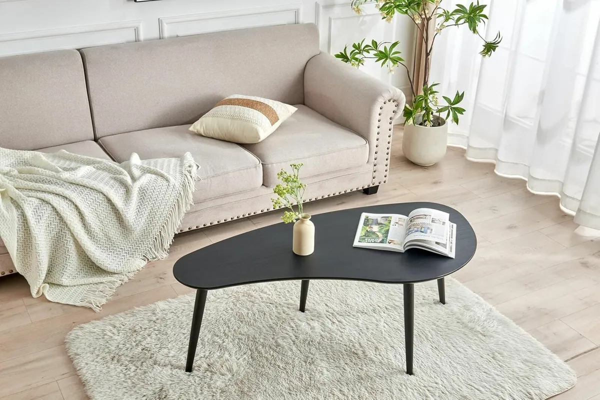 Medieval Modern Style Centre Coffee Table black - Image 1