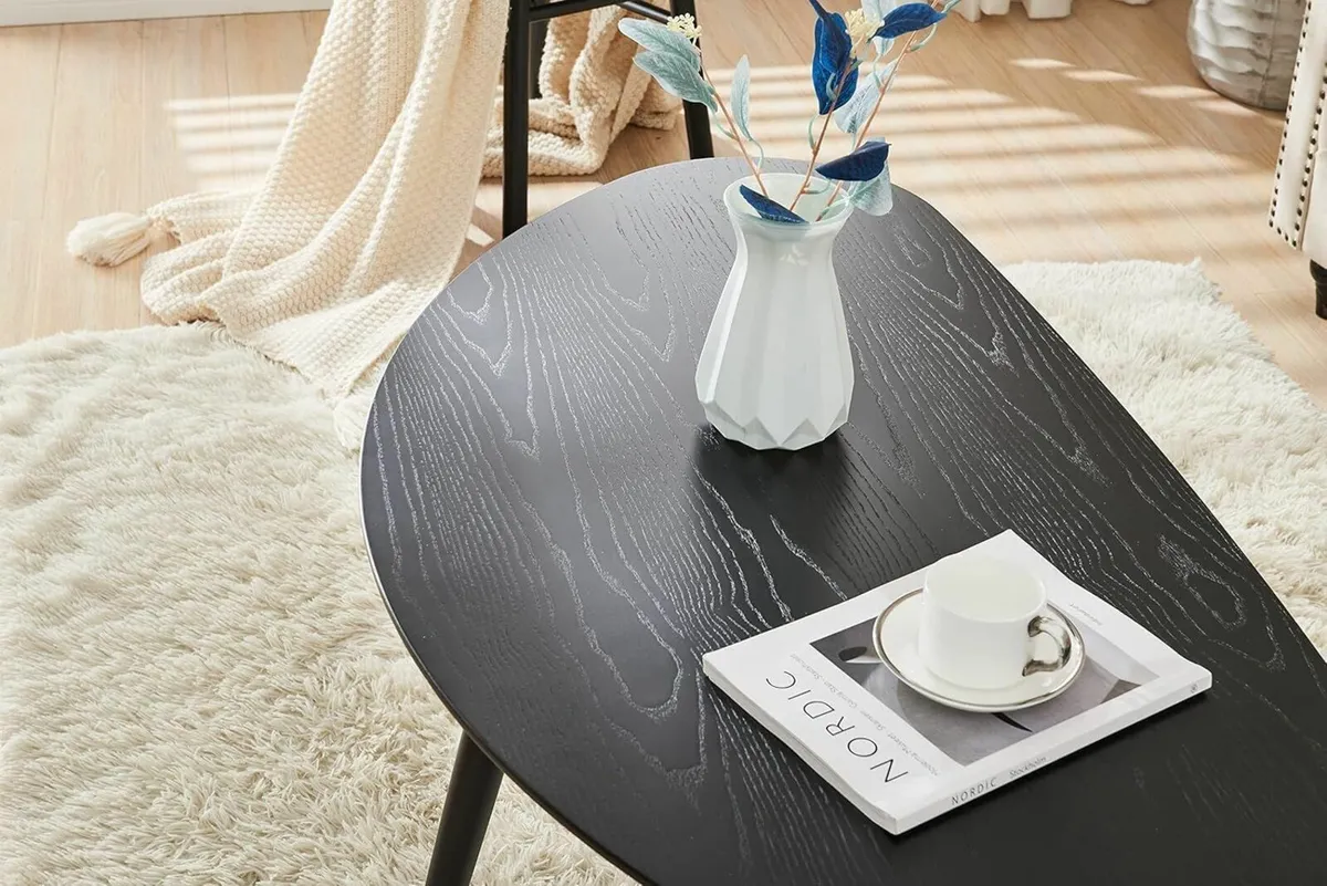 Medieval Modern Style Centre Coffee Table black - Image 4