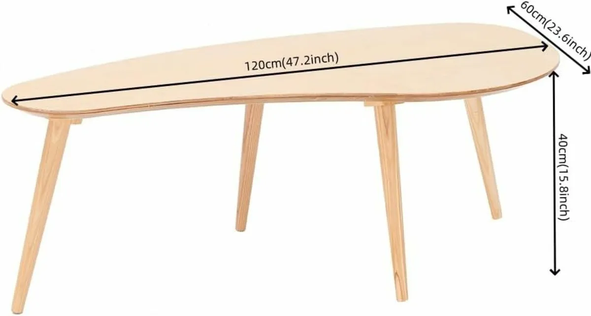 Medieval Oval Coffee Table Modern Style - Image 4