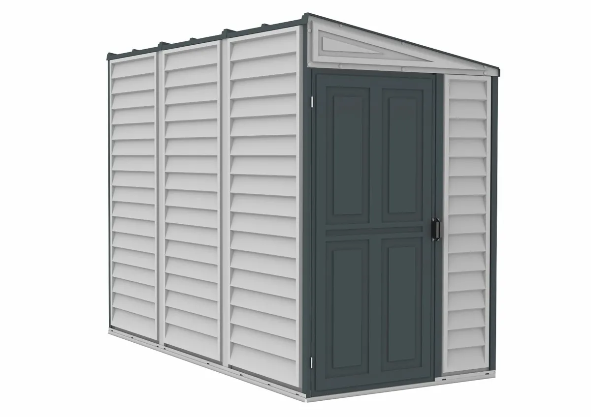 Sidemate 4x8 Vinyl Garden Pent Sheds. - Image 1
