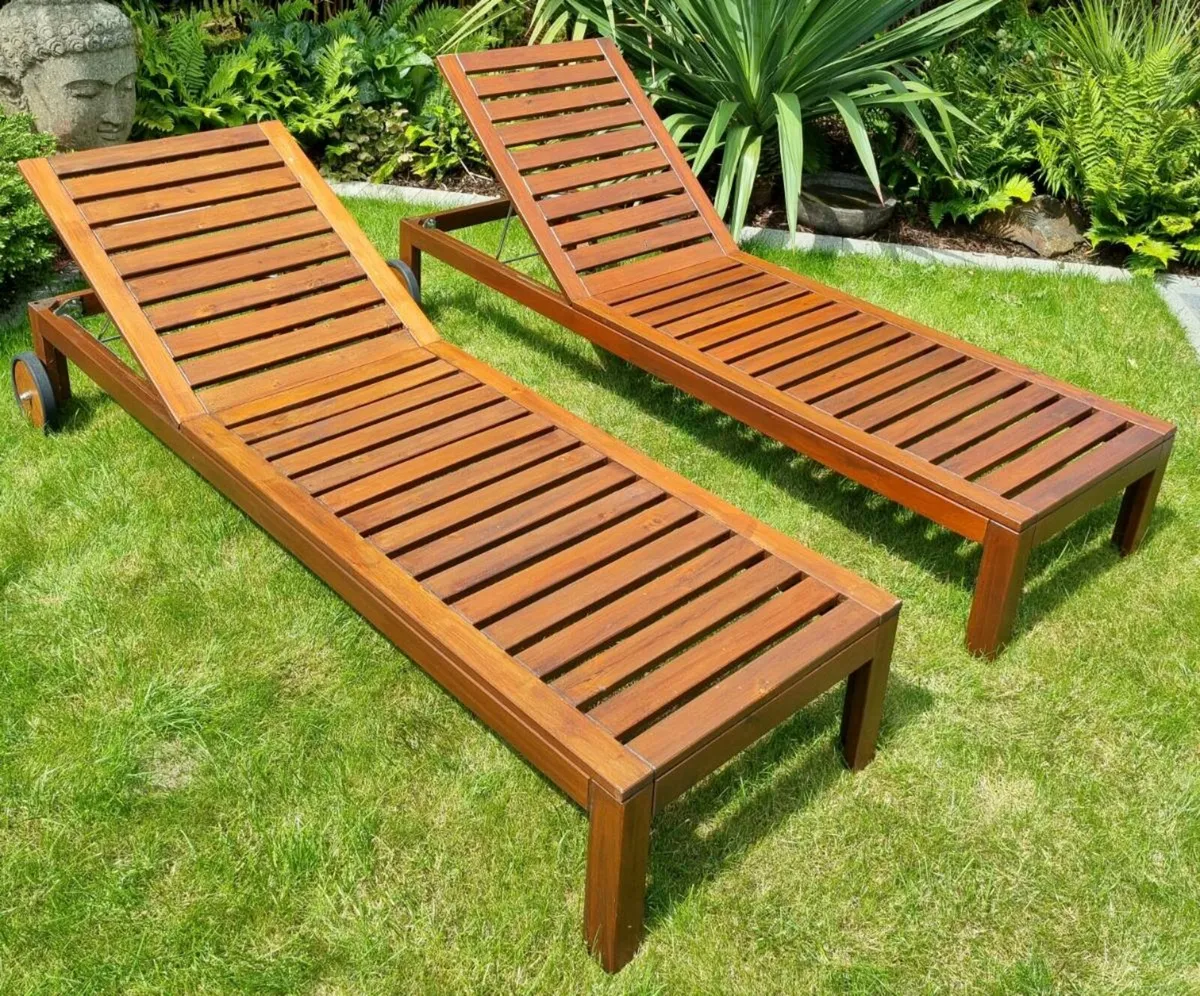 Sun Loungers With Cushions - Image 4