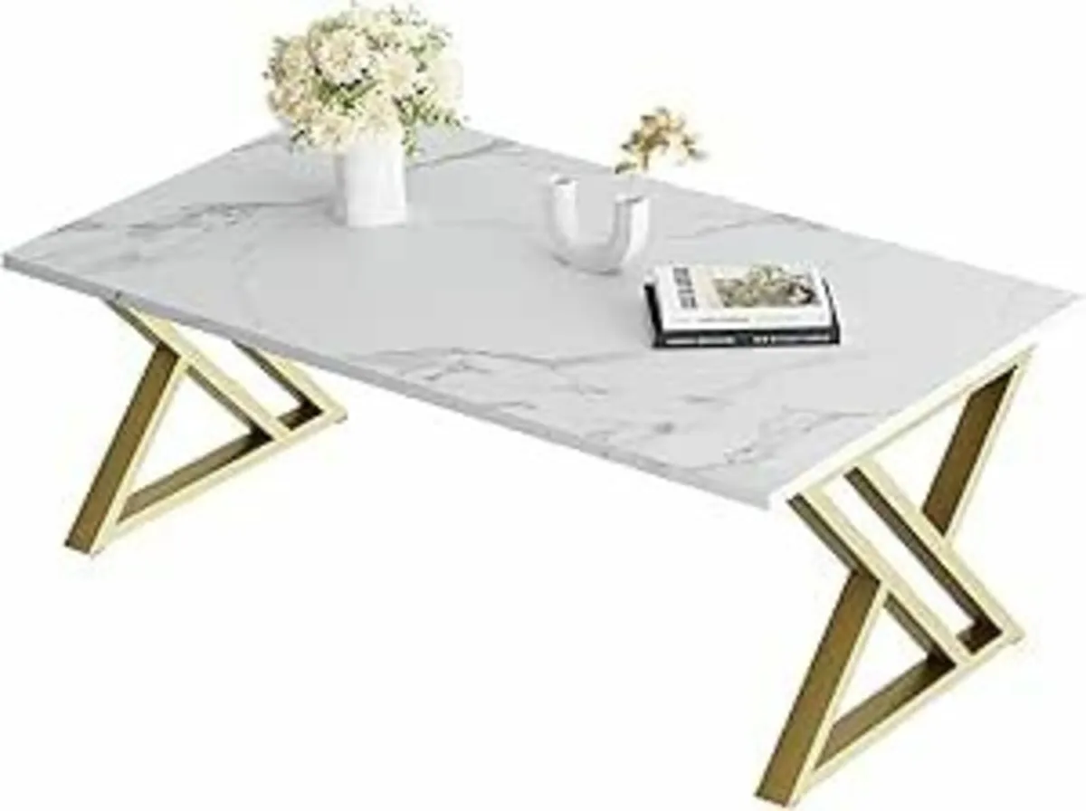 Coffee Table, Living Room Table Offcie Gold 100cm - Image 3