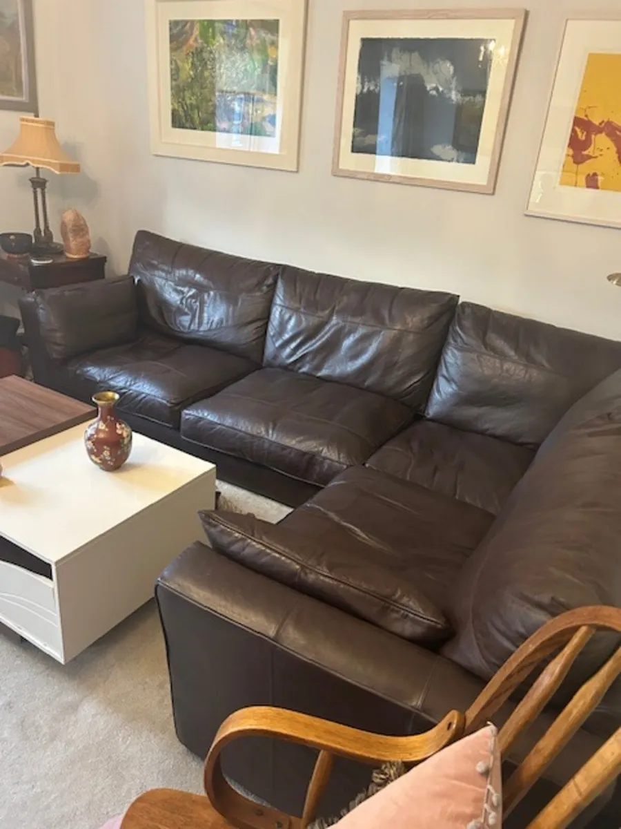 Italian Leather Sofa - Image 1