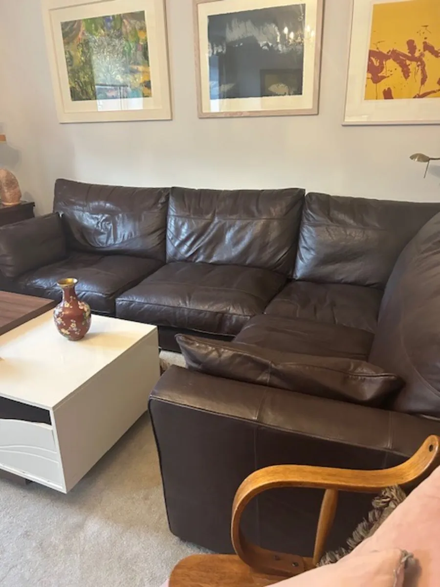Italian Leather Sofa - Image 3