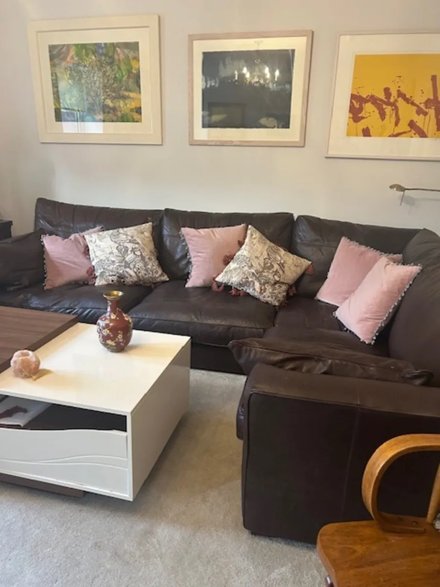 Italian Leather Sofa - Image 4