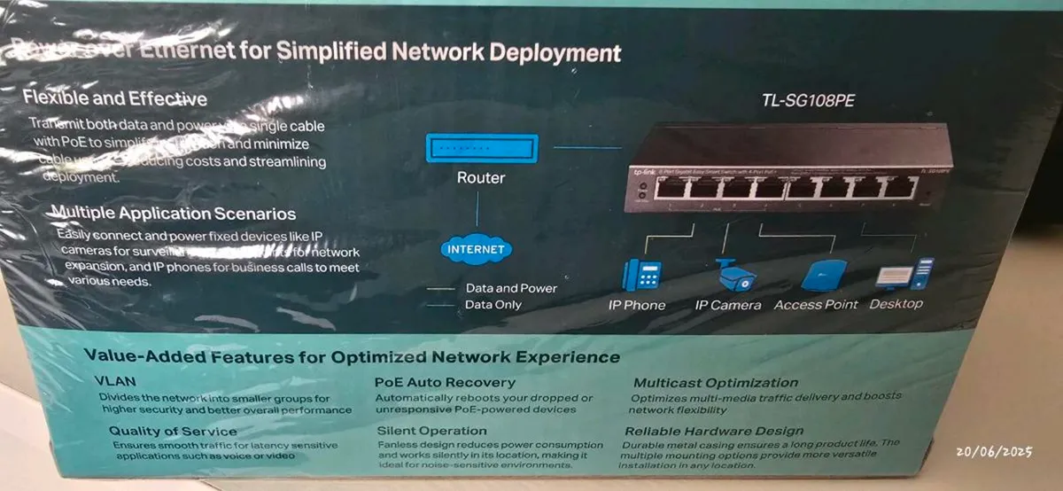 8 port Gigabit POE+ TP-Link switch - Image 2