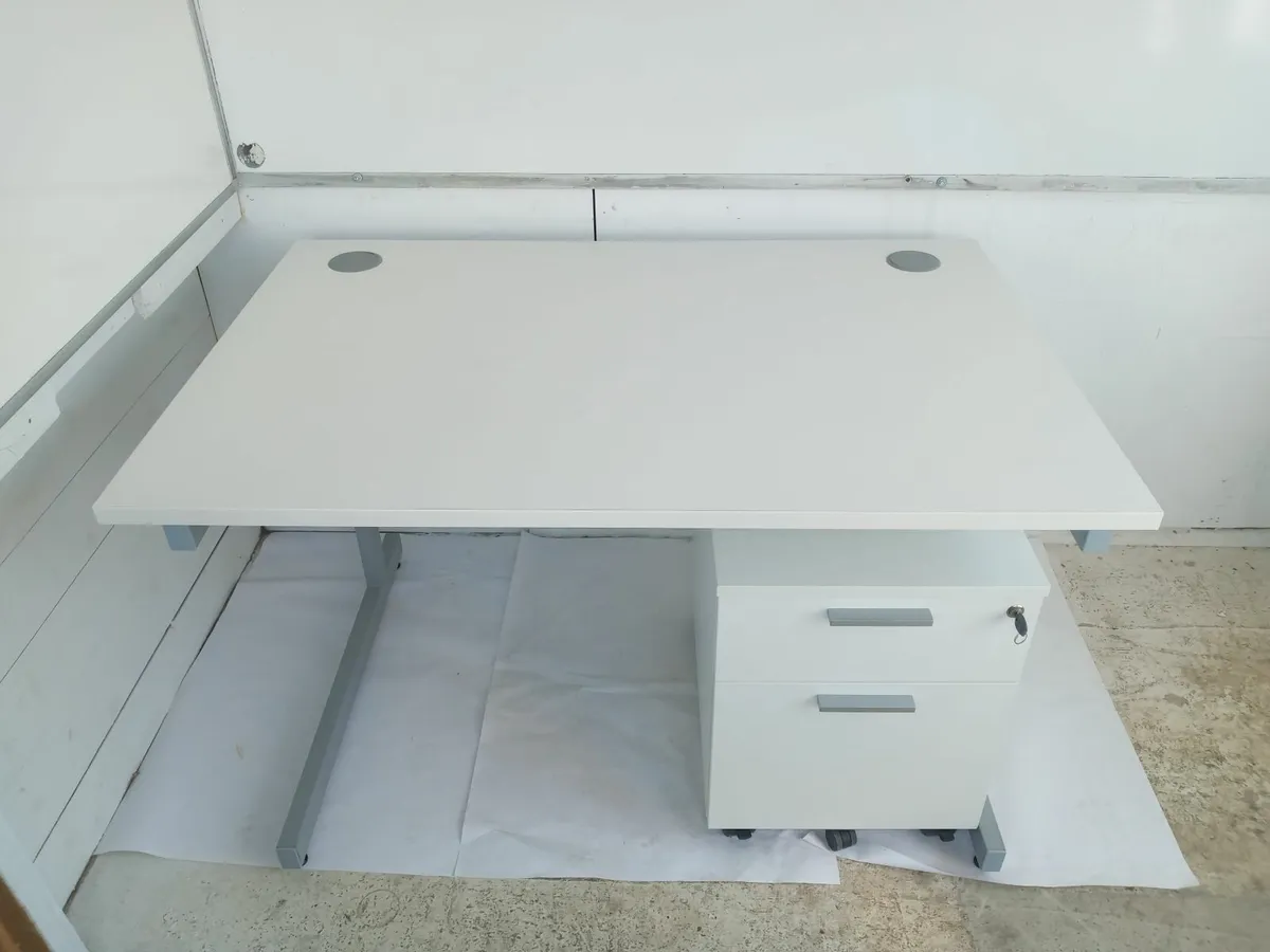 Delivery - Office Desk with Pedestal of Drawers - Image 3