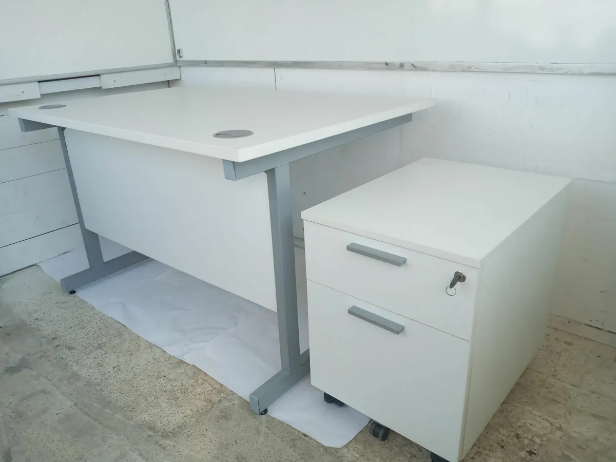 Delivery - Office Desk with Pedestal of Drawers - Image 4